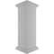 Ekena Millwork 12"W x 40"H Plain Newel Post with Panel, Flat Capital & Base Trim (Installation kit included) NWL12X40PLF0B0 - alternate 6